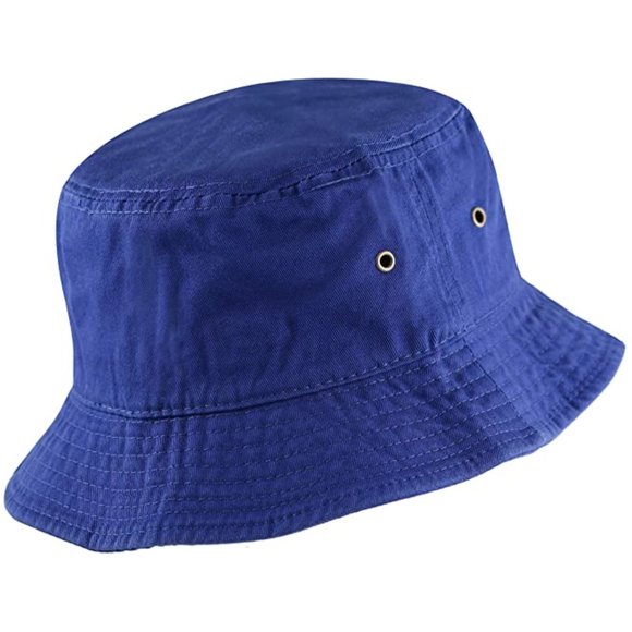100% Cotton Royal Blue Bucket Hat - Picture 3 of 4